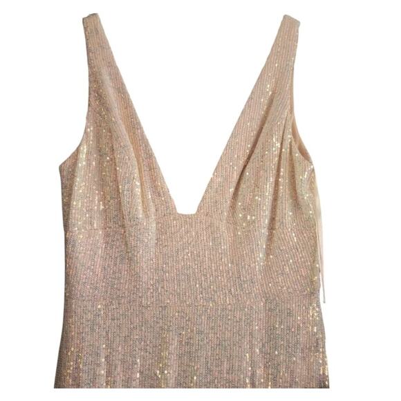 Mac Duggal NWT Iridescent Sequin Tiered Ruffle Maxi Gown Size 12 Formal Evening - Picture 6 of 12